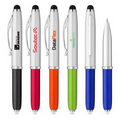 Metal Cap Off Stylus Pen LED Light